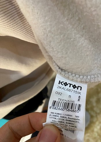 Bej Baskılı Oversize Kadın Sweatshirt - Görsel 3