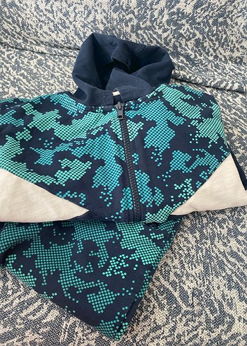 Erkek Çocuk Mavi Yılan Desenli Fermuarlı Ceket - Görsel 2