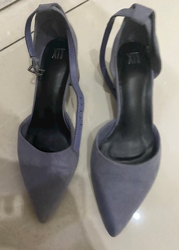Mor Süet Stiletto Kadın Ayakkabı - Görsel 2