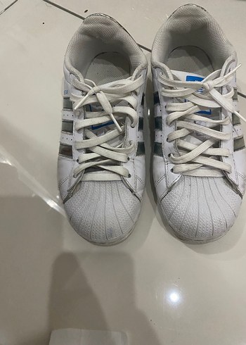 Beyaz Bağcıklı Kadın Spor Ayakkabı - Görsel 3