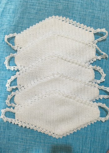 Beyaz Örgü Banyo Lifi - Görsel 2