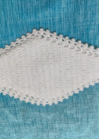 Beyaz Örgü Banyo Lifi - Görsel 4