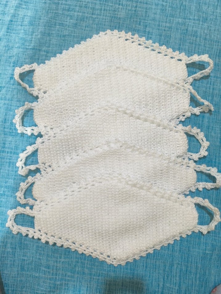 Beyaz Örgü Banyo Lifi - Görsel 2