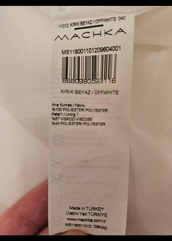 MACHKA BAYAN PARDÜSÜ&TRENÇKOT.L/40 BEDEN. YENİ&ETİKETLİ - Görsel 5