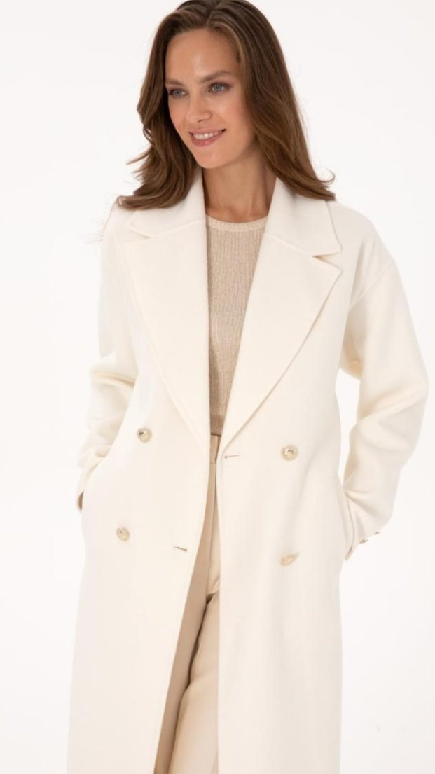 PİERRE CARDİN BAYAN KREM KAŞE KABAN.38 BEDEN  - Görsel 4