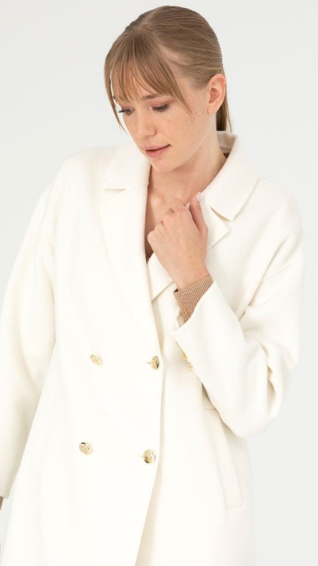 PİERRE CARDİN BAYAN KREM KAŞE KABAN.38 BEDEN  - Görsel 5