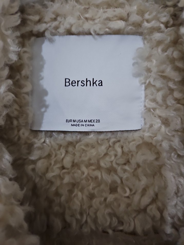 BERSHKA Süet Kürklü Midi Kadın Ceket - Görsel 2