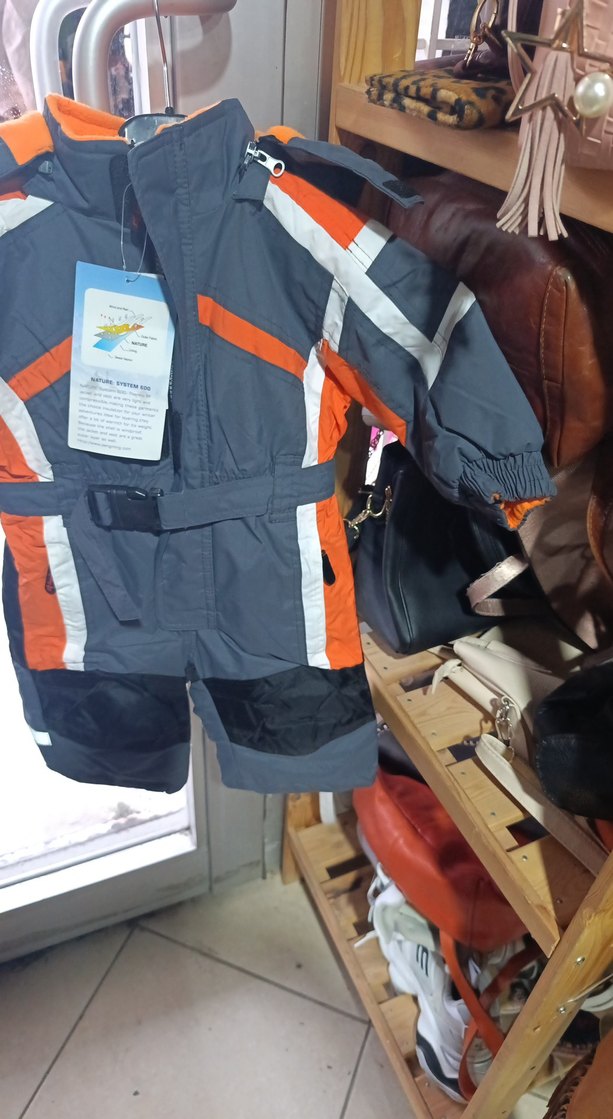 Gri Desenli Bebek Kayak Tulumu - Görsel 2