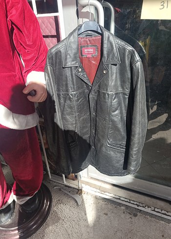 Siyah Deri Biker Ceket, Normal Boy, Tokalı - Görsel 6