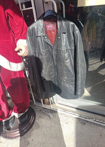 Siyah Deri Biker Ceket, Normal Boy, Tokalı - Görsel 5