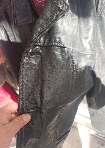 Siyah Deri Biker Ceket, Normal Boy, Tokalı - Görsel 7