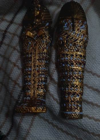 tutankamon Altın Renkli Antik Mısır Figürü - Görsel 7