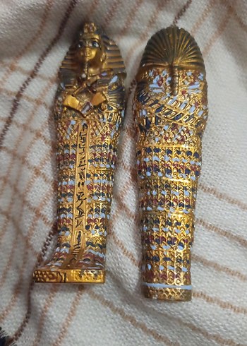 tutankamon Altın Renkli Antik Mısır Figürü - Görsel 6