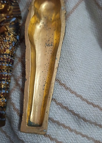 tutankamon Altın Renkli Antik Mısır Figürü - Görsel 4