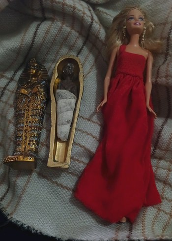 tutankamon Altın Renkli Antik Mısır Figürü - Görsel 8