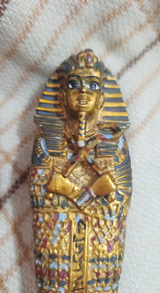 tutankamon Altın Renkli Antik Mısır Figürü - Görsel 3