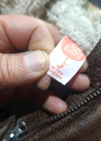 kapsonlu bebek deri montu - Görsel 6