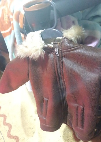 kapsonlu bebek deri montu - Görsel 2