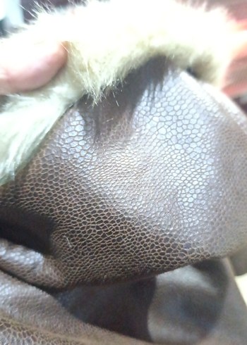 kapsonlu bebek deri montu - Görsel 3