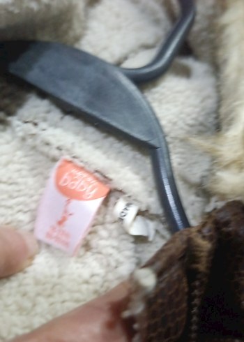 kapsonlu bebek deri montu - Görsel 5