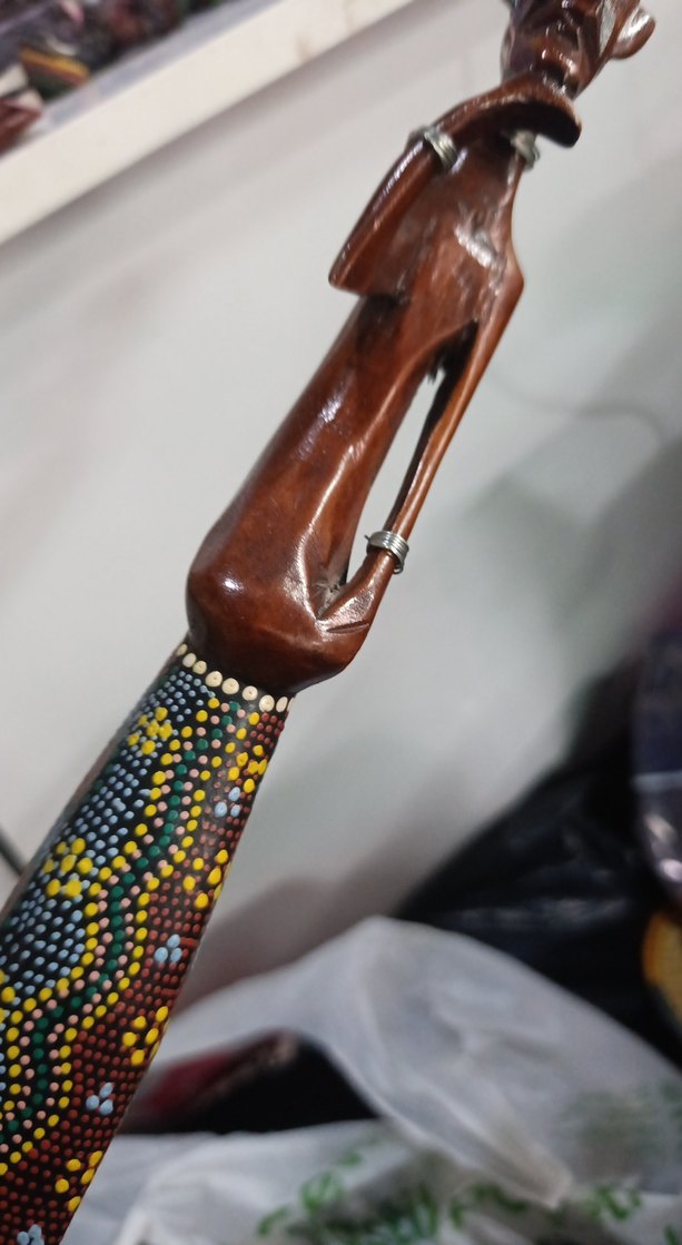 Afrika ahsap figür 41 cm - Görsel 4