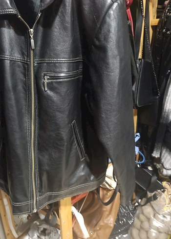 DERIMO Siyah Deri Erkek Biker Ceket - Görsel 3