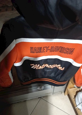 Harley Davidson orjinal deri cocuk montu - Görsel 3