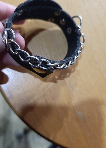 Kuru Kafalı Siyah Biker Erkek Bileklik - Görsel 2