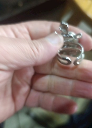 Renkli Payetli Kaplumbağa Figürlü Kadın Yüzük - Görsel 3