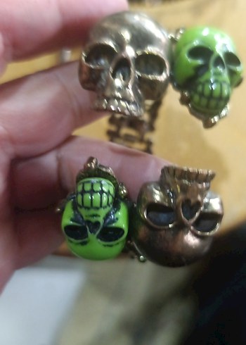 Yeşil Kafatası bilezik - Görsel 4