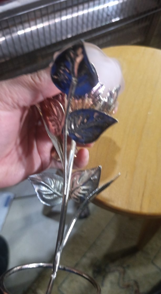 Pembe Gül Şeklinde Dekoratif Mumluk - Görsel 3