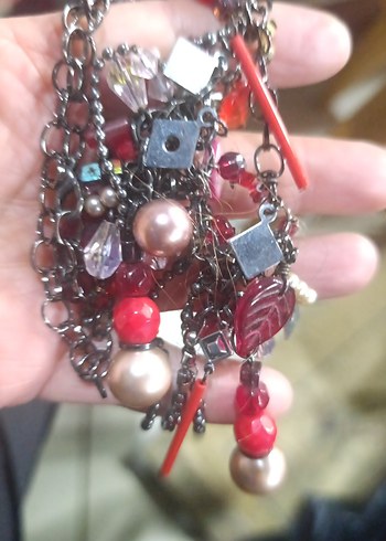 Renkli Boncuklu Uzun Kadın Kolye - Görsel 3