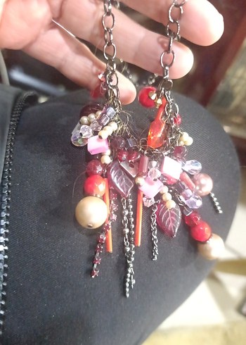 Renkli Boncuklu Uzun Kadın Kolye - Görsel 2