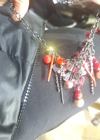 Renkli Boncuklu Uzun Kadın Kolye - Görsel 4