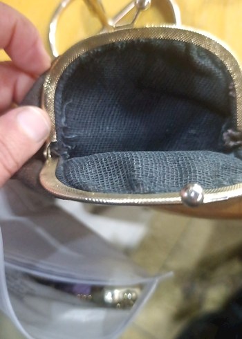 Gri Süet Tokalı Vintage Kadın Cüzdanı - Görsel 2