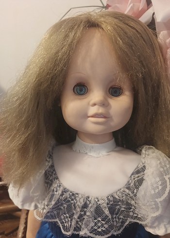 fatoş bebek Mavi Parlak Elbiseli Bebek - Görsel 3