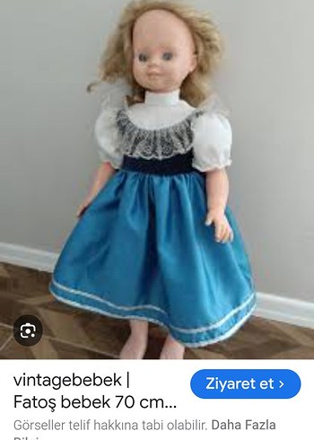 fatoş bebek Mavi Parlak Elbiseli Bebek - Görsel 2