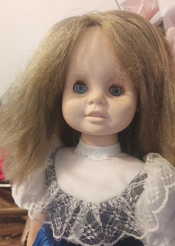 fatoş bebek Mavi Parlak Elbiseli Bebek - Görsel 5