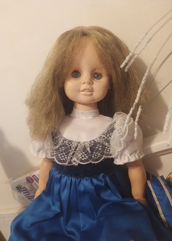 fatoş bebek Mavi Parlak Elbiseli Bebek - Görsel 7