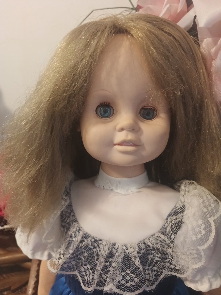 fatoş bebek Mavi Parlak Elbiseli Bebek - Görsel 3