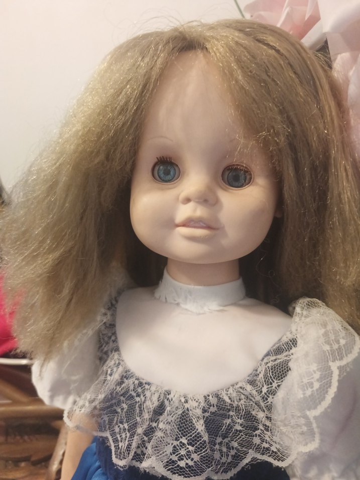 fatoş bebek Mavi Parlak Elbiseli Bebek - Görsel 5