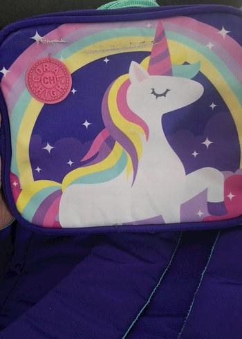 Mor Unicorn Desenli Çocuk Okul Çantası - Görsel 2