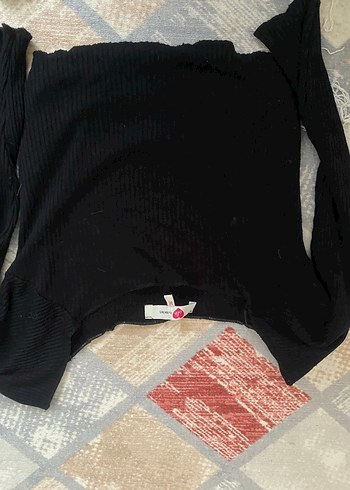 Kadın Siyah Triko Uzun Kollu Bluz