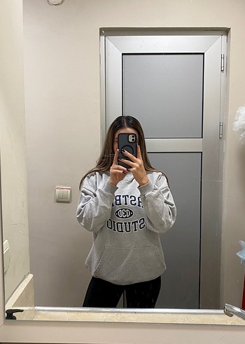 Trendyol & Milla Gri Kadın Kapüşonlu Sweatshirt