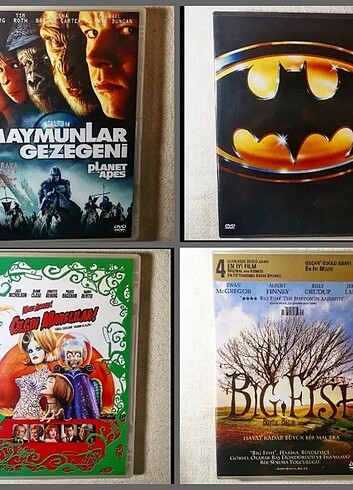 Tim Burton Filmleri 4 Adet DVD 