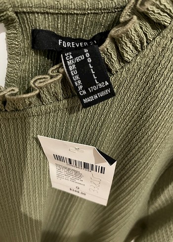 Kadın Khaki Keten Midi Elbise - Görsel 2