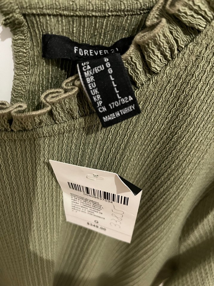 Kadın Khaki Keten Midi Elbise - Görsel 2