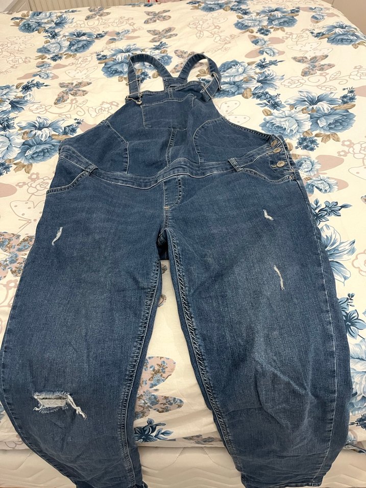 Hamile  Mavi Kot Uzun Tulum - Görsel 2