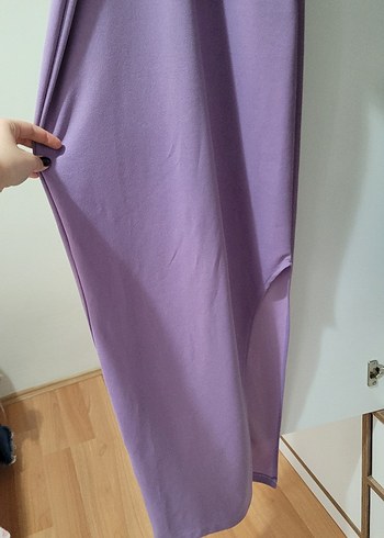 Diğer Mor Drapeli Abiye Elbise