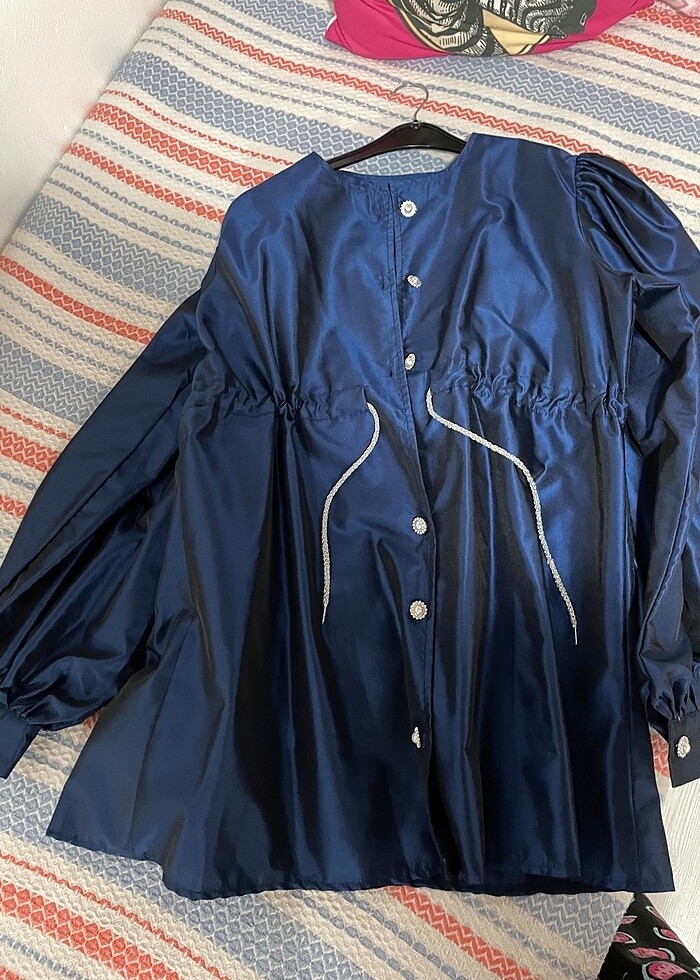 Mavi renk tunik - Görsel 4